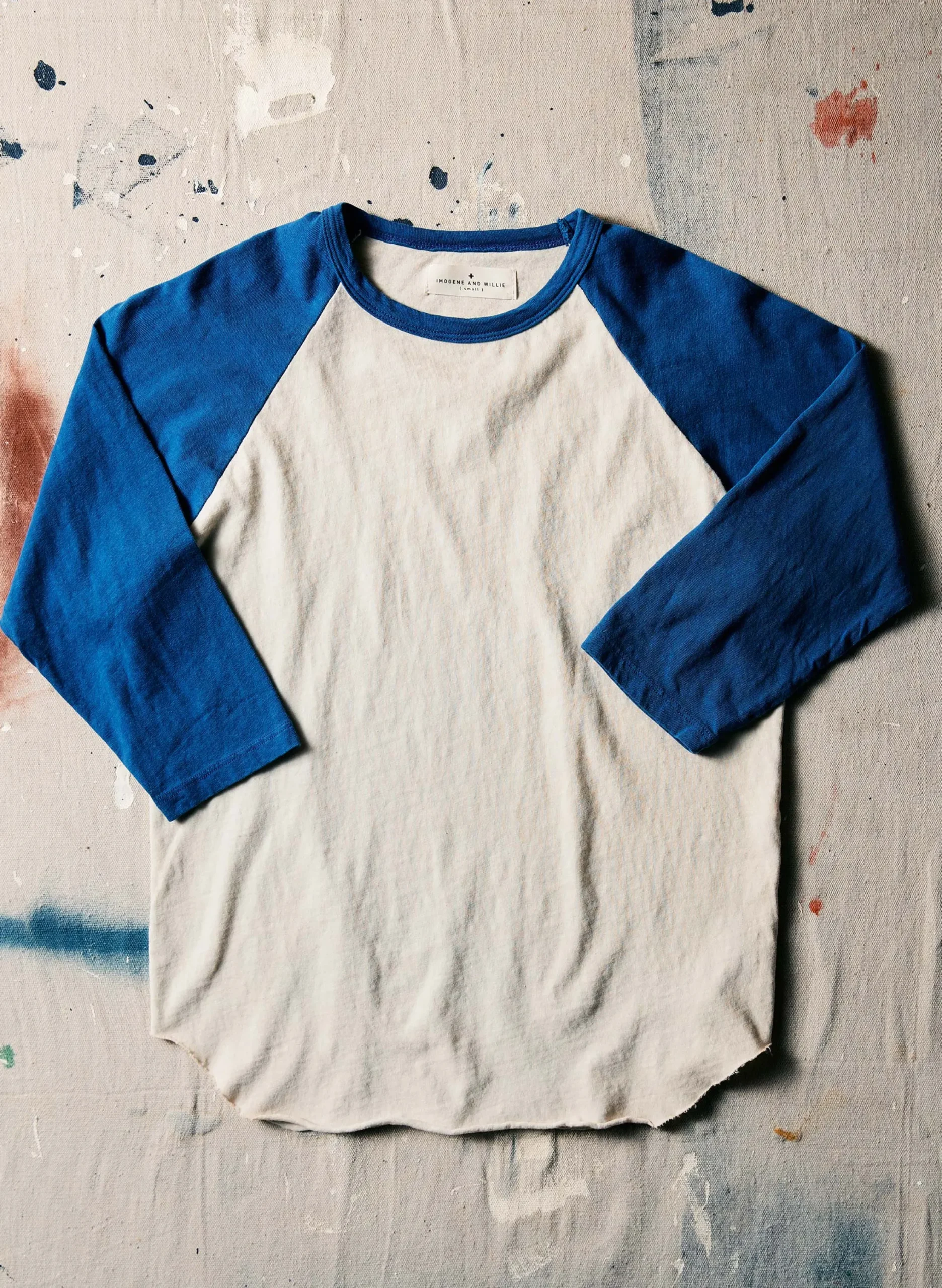 imogene + willie 3/4 Knit Raglan In Blue| T-Shirts|Knits & Sweaters