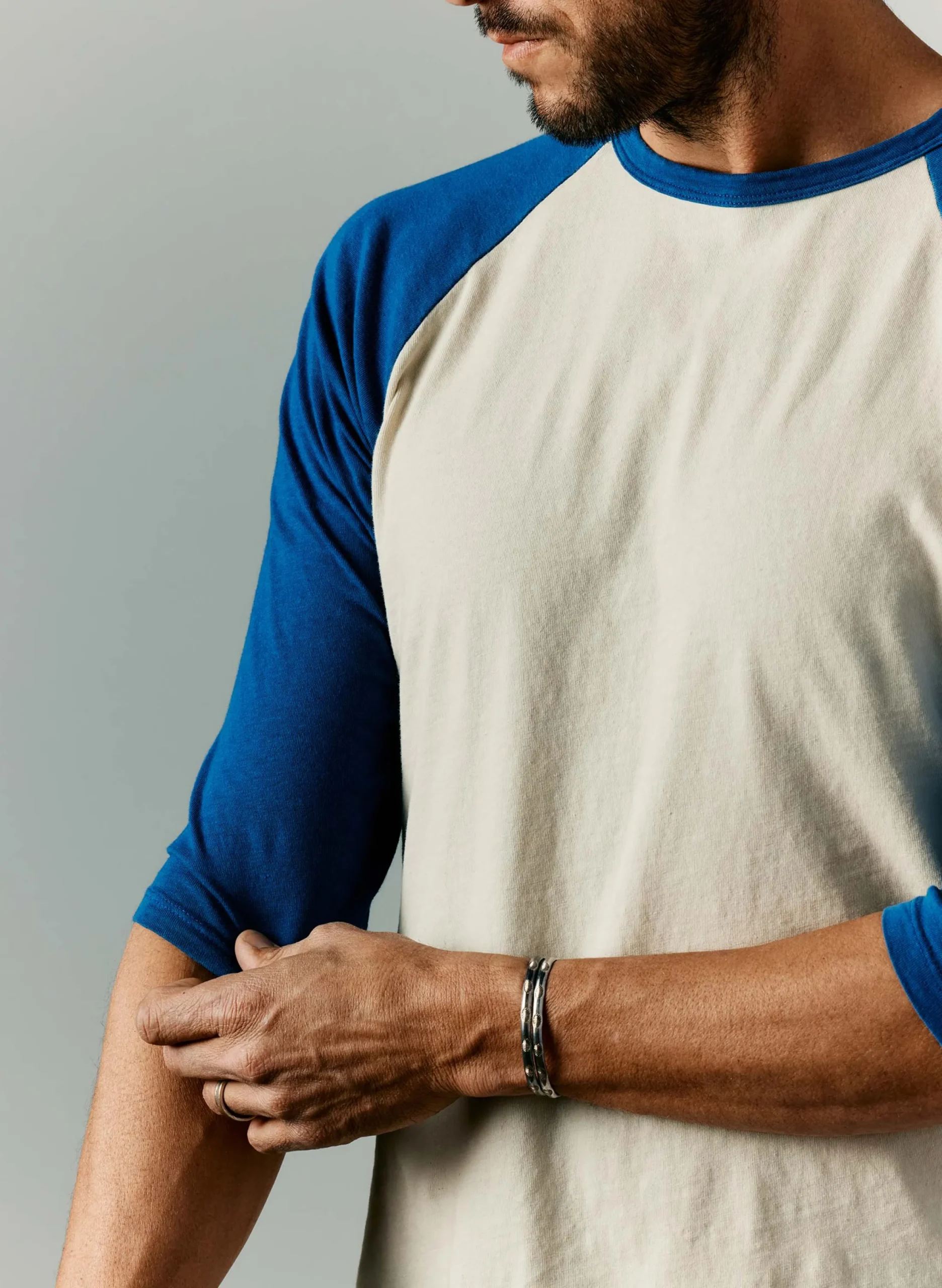 imogene + willie 3/4 Knit Raglan In Blue| T-Shirts|Knits & Sweaters