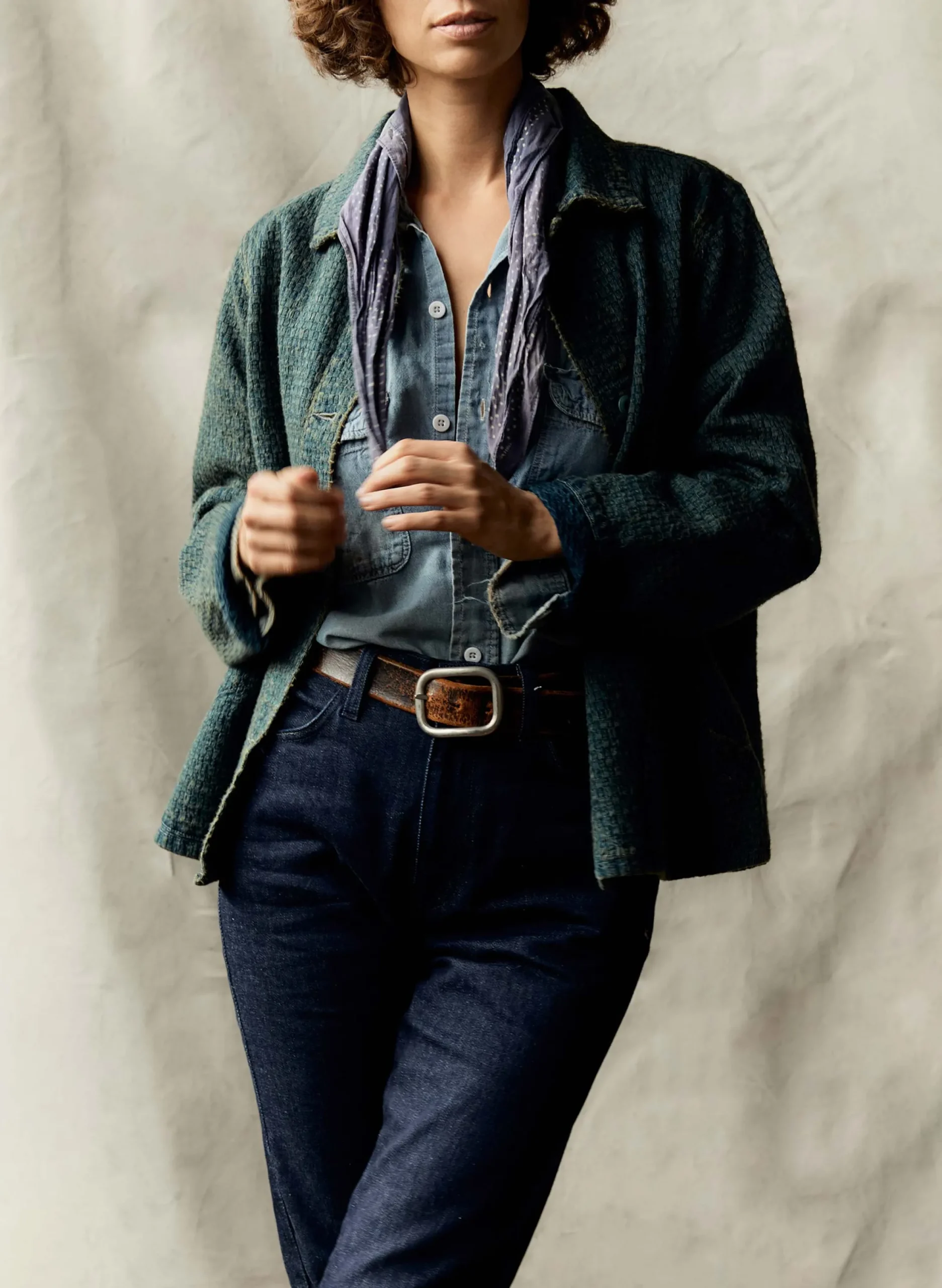 imogene + willie Agnes Jacket In Woven Indigo|Women Jackets