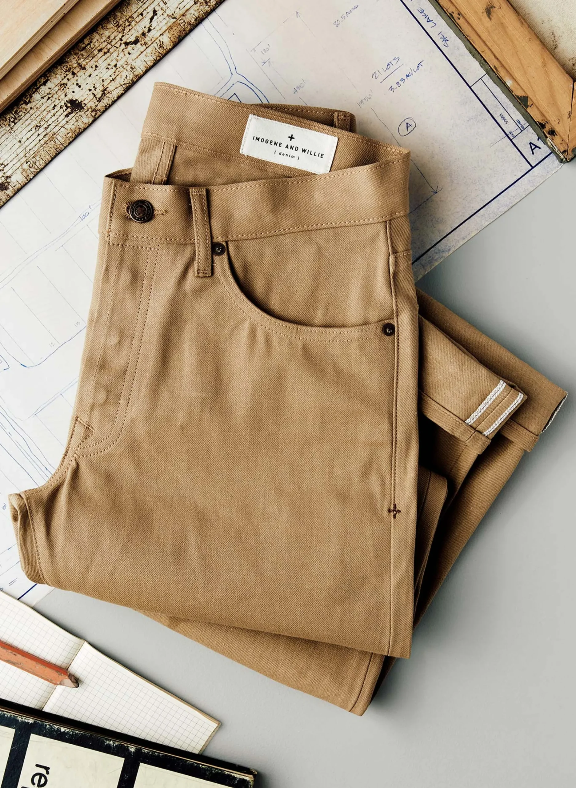 imogene + willie Barton Khaki Rigid Jp| Denim