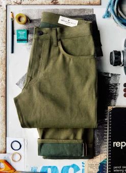 imogene + willie Barton Olive Rigid Jp| Denim