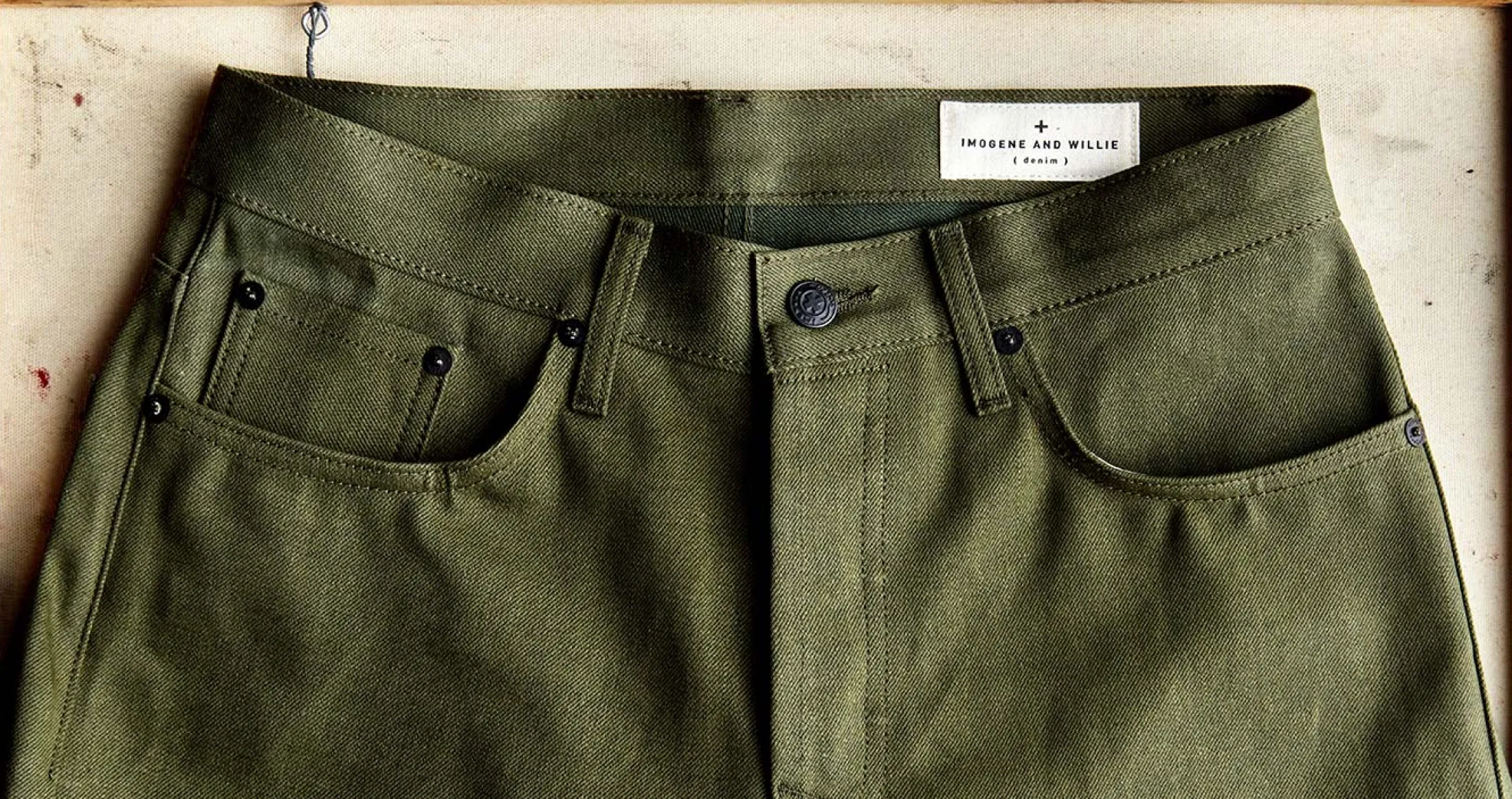 imogene + willie Barton Olive Rigid Jp| Denim