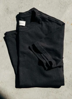 imogene + willie Black Knit Midweight Crew|Women T-Shirts|Tees + Tanks