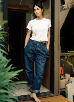 imogene + willie Blake Military Trouser In Washed Indigo|Women Pants & Shorts