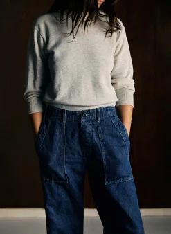 imogene + willie Blake Military Trouser In Washed Indigo|Women Pants & Shorts