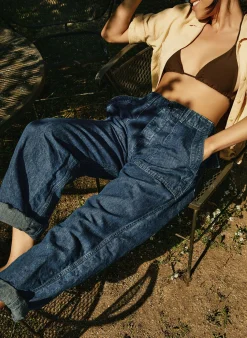 imogene + willie Blake Military Trouser In Washed Indigo|Women Pants & Shorts