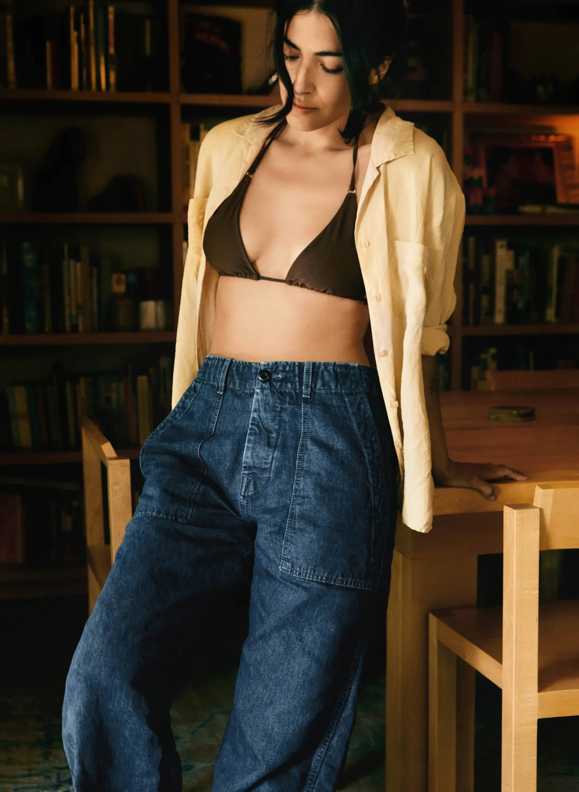 imogene + willie Blake Military Trouser In Washed Indigo|Women Pants & Shorts