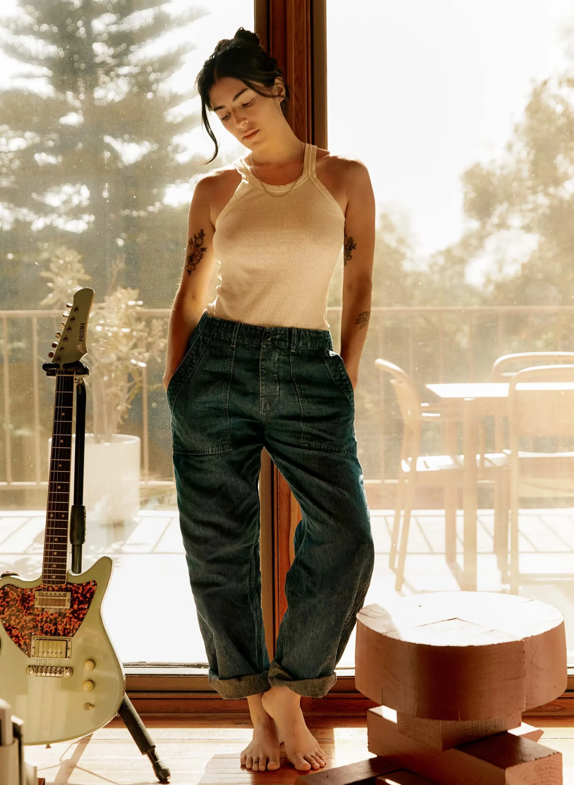 imogene + willie Blake Military Trouser In Washed Indigo|Women Pants & Shorts