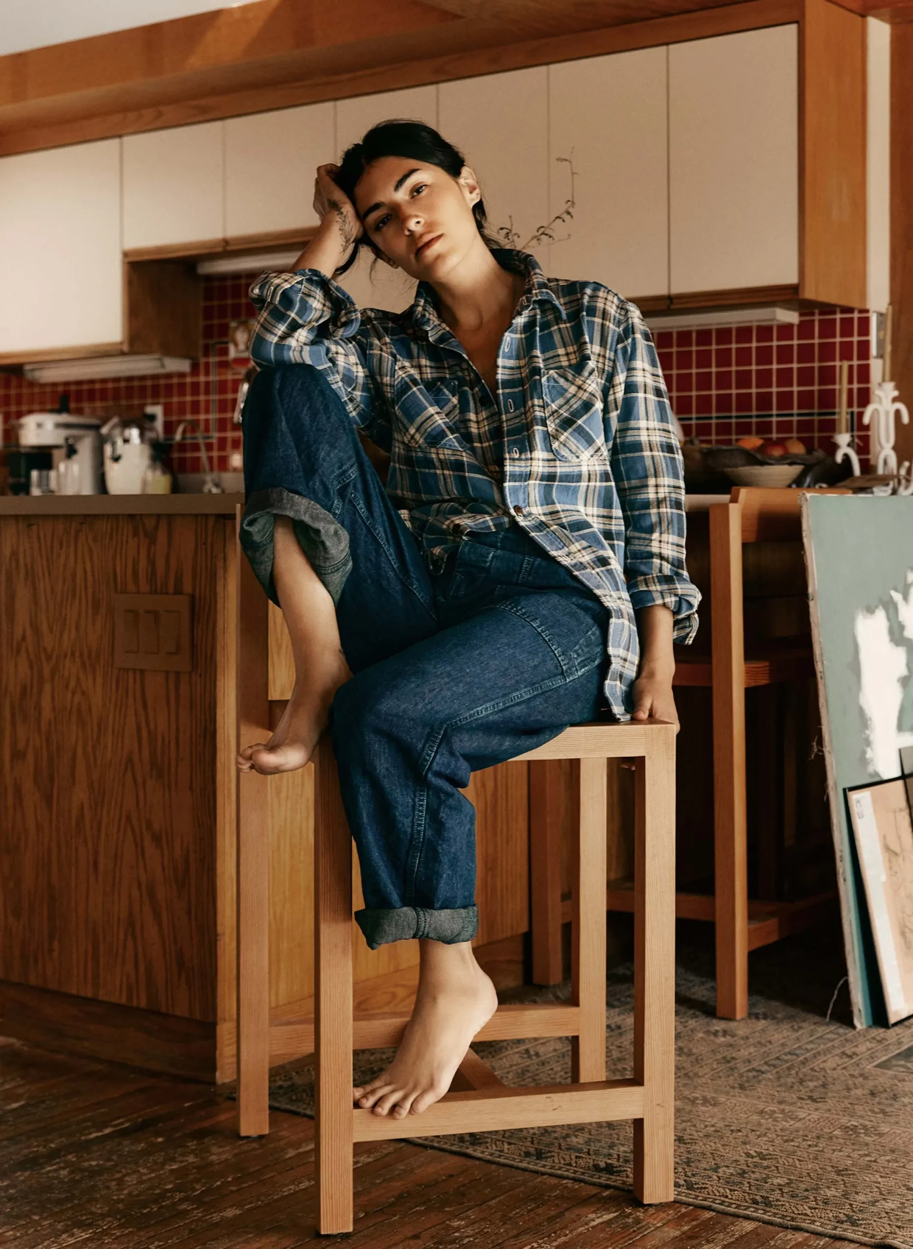 imogene + willie Blake Military Trouser In Washed Indigo|Women Pants & Shorts