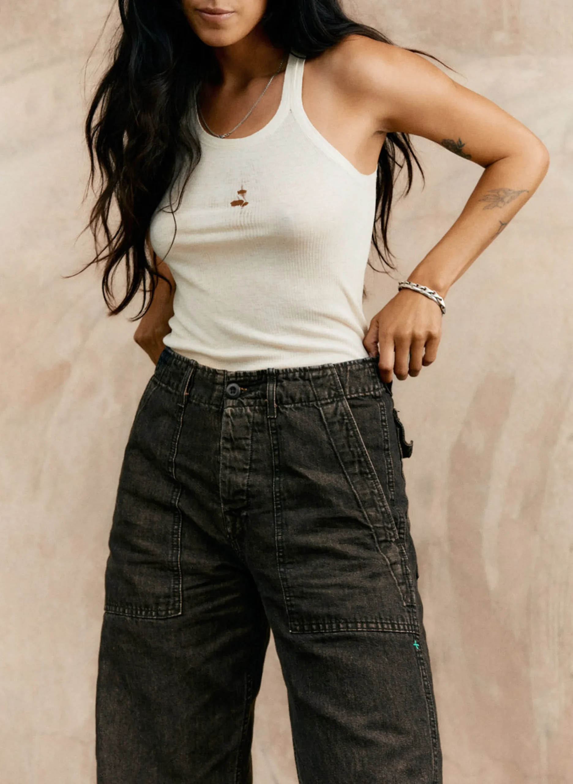 imogene + willie Blake Military Trouser In Washed Black|Women Pants & Shorts