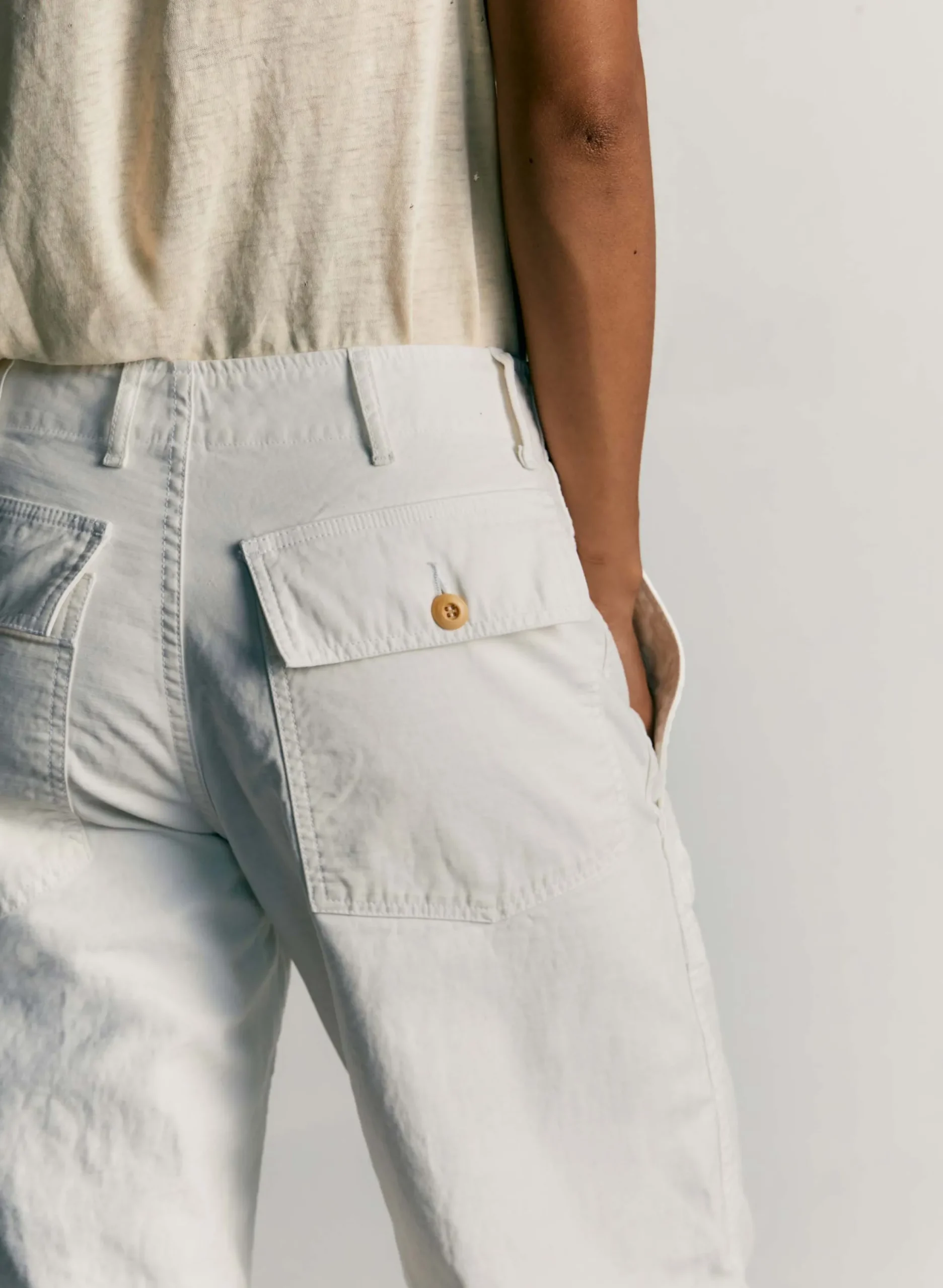 imogene + willie Blake Military Trouser In White|Women Pants & Shorts