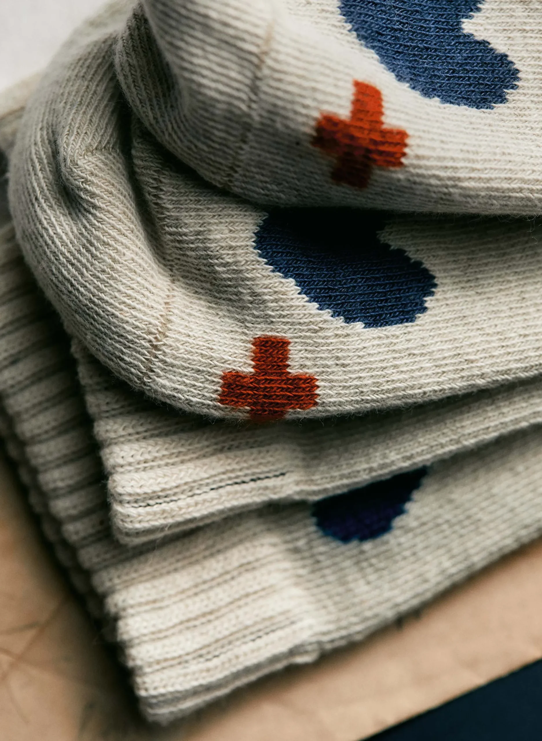 imogene + willie Blue Heart Sock In Natural|Women Accessories|Accessories