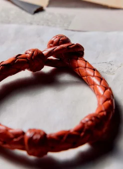 imogene + willie Chamula Round Orange Leather Bracelet|Women Accessories|Accessories