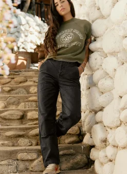 imogene + willie Clarke Canvas Workpant In Black|Women Pants & Shorts