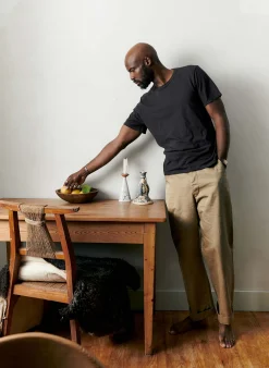 imogene + willie Classic Knit Faded Black Crew| T-Shirts