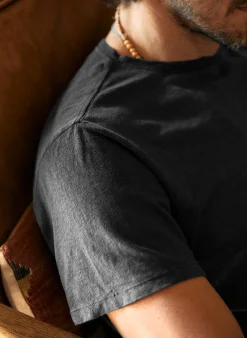 imogene + willie Cotton Hemp Crew In Faded Black| T-Shirts