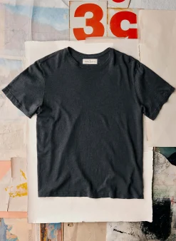 imogene + willie Cotton Hemp Crew In Faded Black| T-Shirts