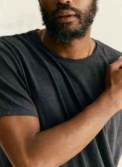 imogene + willie Cotton Hemp Crew In Faded Black| T-Shirts