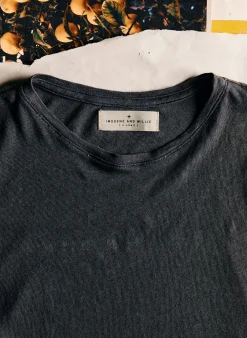 imogene + willie Cotton Hemp Crew In Faded Black| T-Shirts