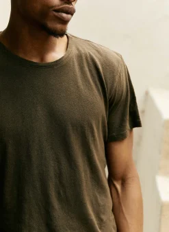 imogene + willie Cotton Hemp Crew In Olive| T-Shirts