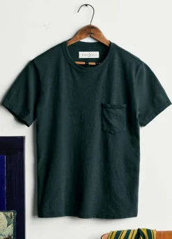 imogene + willie Dark Green Knit Pocket Tee| T-Shirts