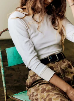 imogene + willie Double Knit Thermal Crew In Ivory|Women Tees + Tanks|Knits & Sweaters