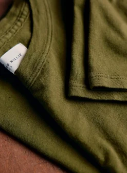 imogene + willie Drop Tee In Olive|Women Tees + Tanks