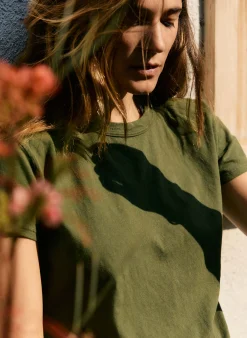 imogene + willie Drop Tee In Olive|Women Tees + Tanks
