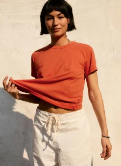 imogene + willie Drop Tee In Poppy|Women Tees + Tanks