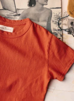 imogene + willie Drop Tee In Poppy|Women Tees + Tanks