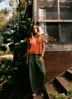 imogene + willie Drop Tee In Poppy|Women Tees + Tanks