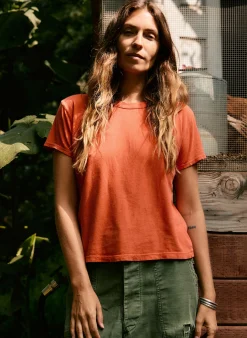 imogene + willie Drop Tee In Poppy|Women Tees + Tanks