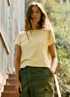 imogene + willie Drop Tee In Yellow|Women Tees + Tanks