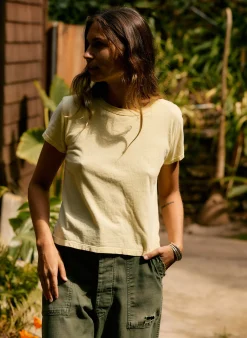 imogene + willie Drop Tee In Yellow|Women Tees + Tanks