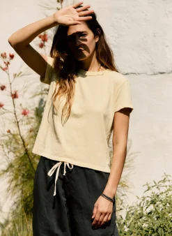 imogene + willie Drop Tee In Yellow|Women Tees + Tanks