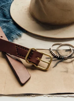 imogene + willie Emil Erwin Narrow Signature Belt In Walnut|Women Accessories|Accessories