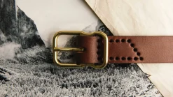 imogene + willie Emil Erwin Narrow Signature Belt In Walnut|Women Accessories|Accessories