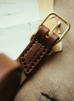 imogene + willie Emil Erwin Narrow Signature Belt In Walnut|Women Accessories|Accessories