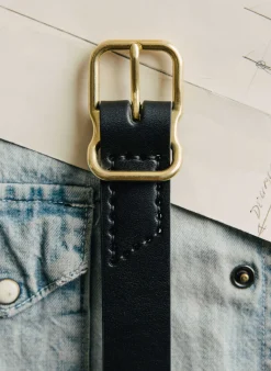 imogene + willie Emil Erwin Narrow Signature Belt In Black|Women Accessories|Accessories