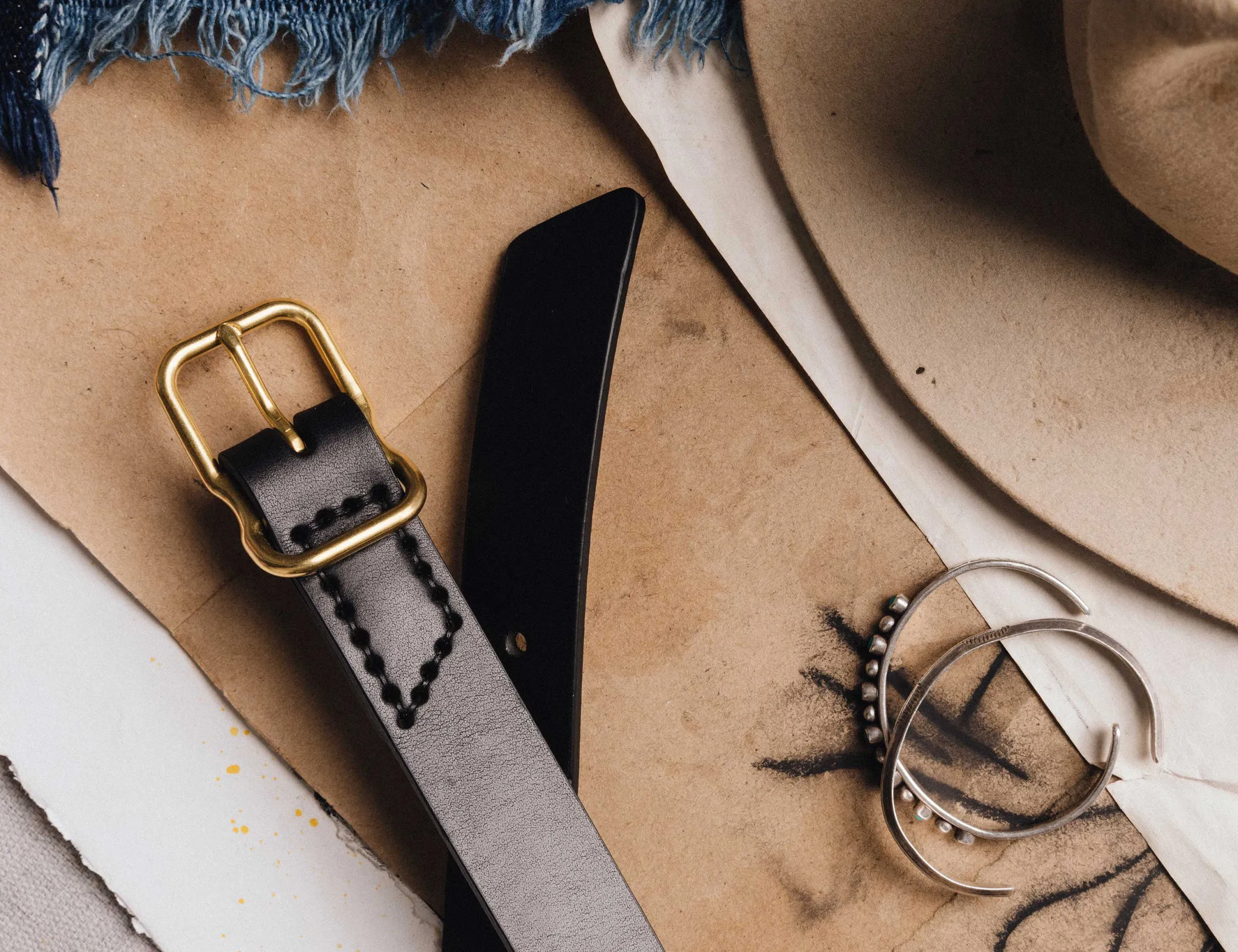 imogene + willie Emil Erwin Narrow Signature Belt In Black|Women Accessories|Accessories