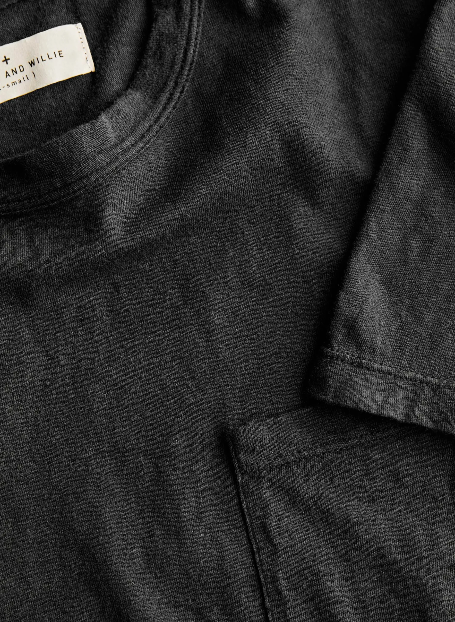 imogene + willie Faded Black Knit Pocket Tee| T-Shirts