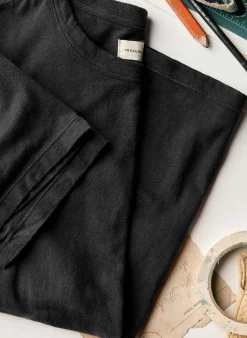 imogene + willie Faded Black Knit Pocket Tee| T-Shirts