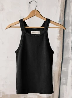 imogene + willie Faded Black Ribbed Racerback Tank|Women Tees + Tanks