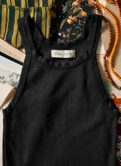 imogene + willie Faded Black Ribbed Racerback Tank|Women Tees + Tanks