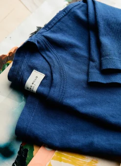 imogene + willie Faded Navy Knit Midweight Crew| T-Shirts