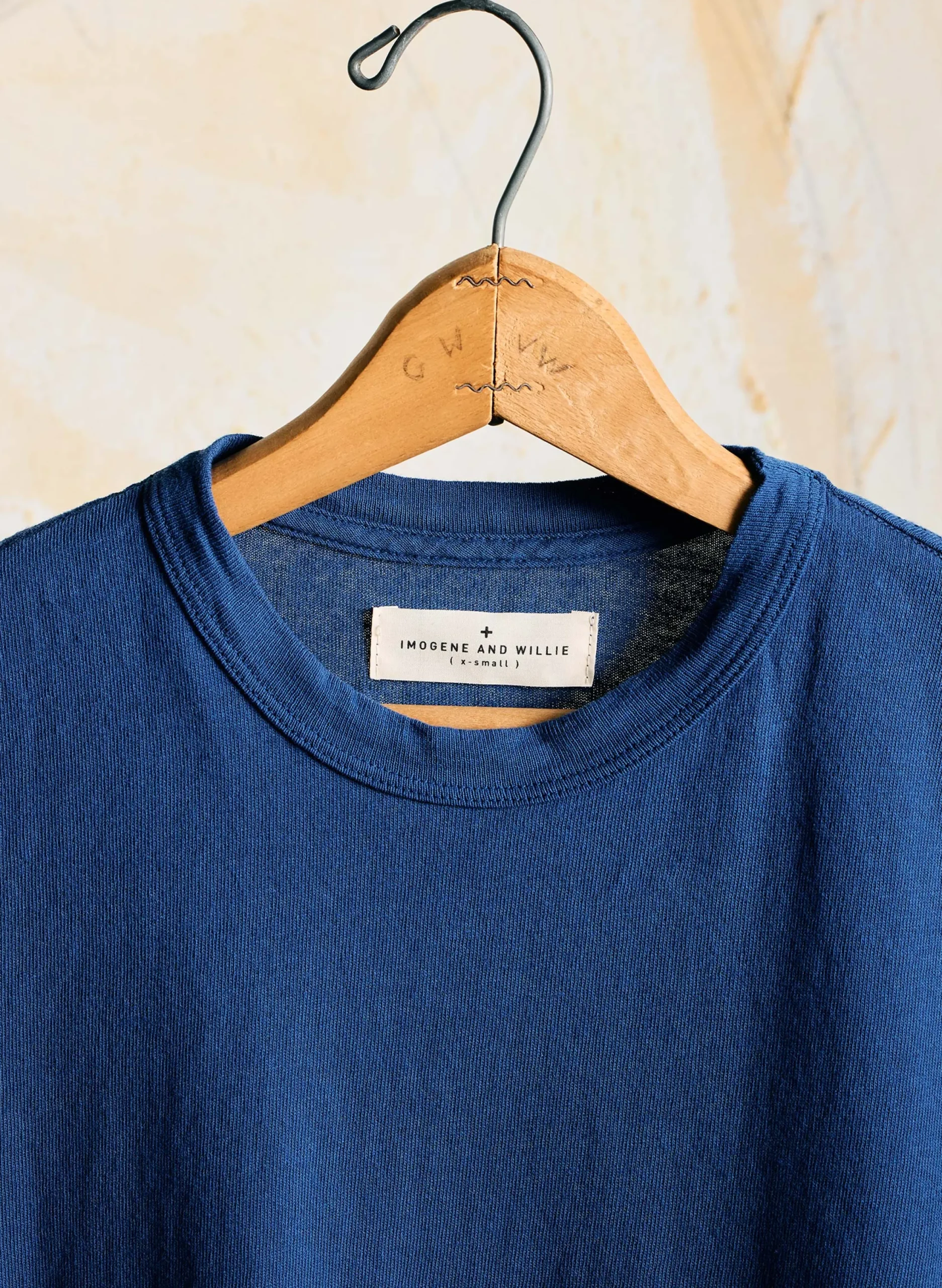 imogene + willie Faded Navy Knit Midweight Crew| T-Shirts