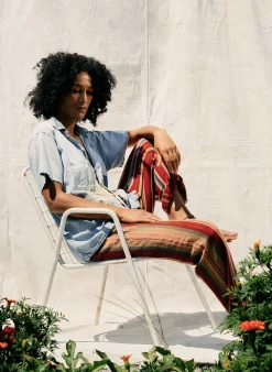 imogene + willie Fethiye In Hand-loomed Coastal Stripe|Women Pants & Shorts|Pants & Shorts
