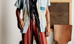 imogene + willie Fethiye In Hand-loomed Coastal Stripe|Women Pants & Shorts|Pants & Shorts