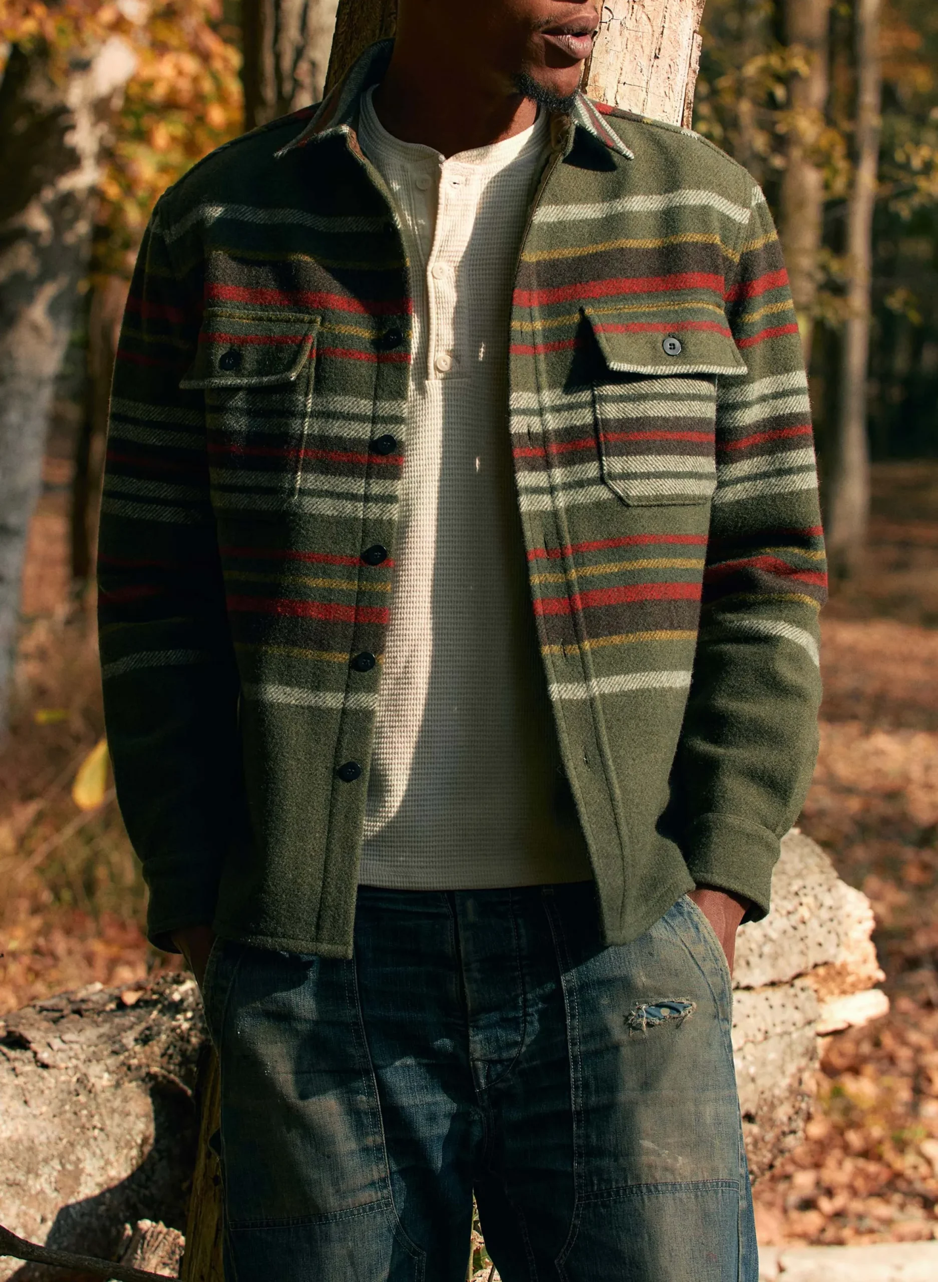 imogene + willie Hall Cpo In Blanket Stripe| Shirts