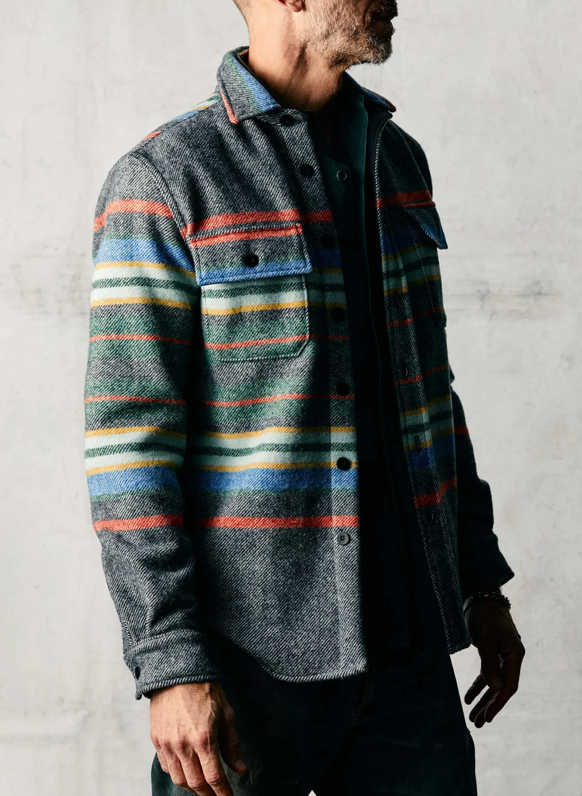 imogene + willie Hall Cpo In Blanket Stripe| Shirts